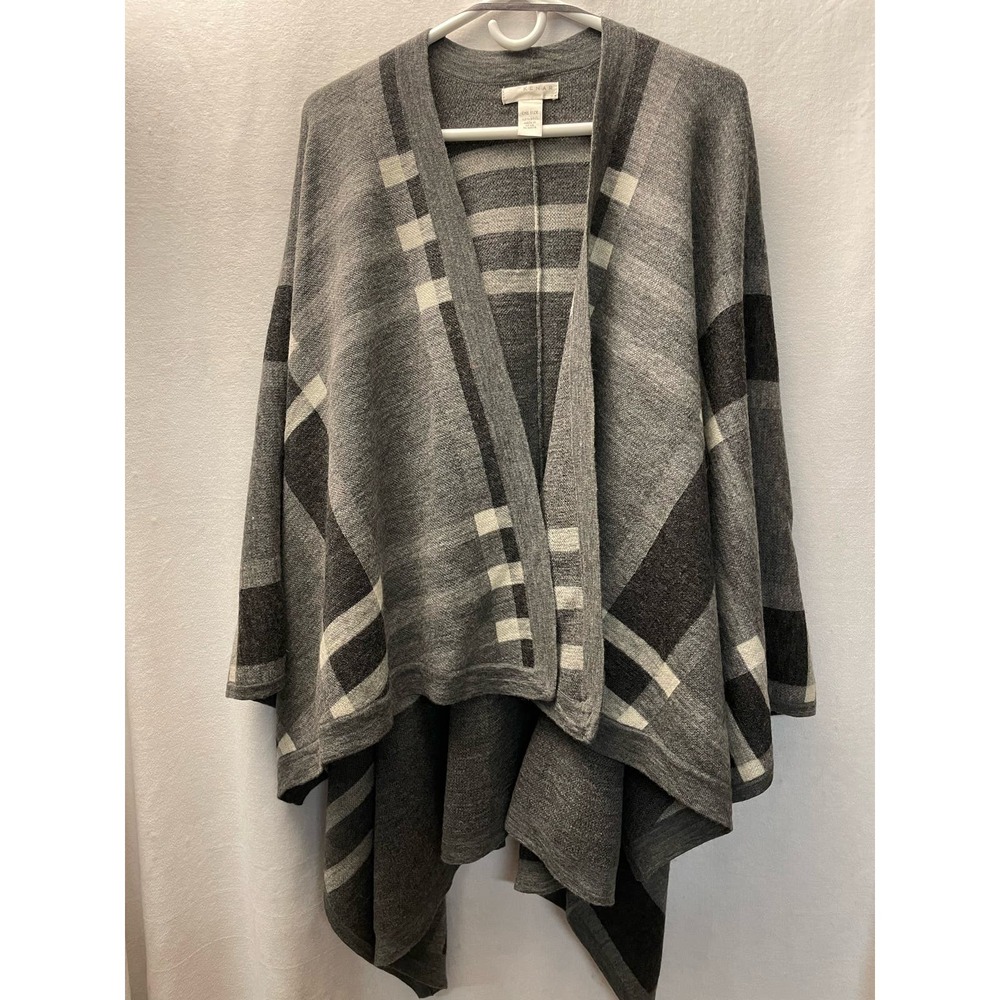 Kenar‎ sweater 100% wool Women's gray and light gray ONE size